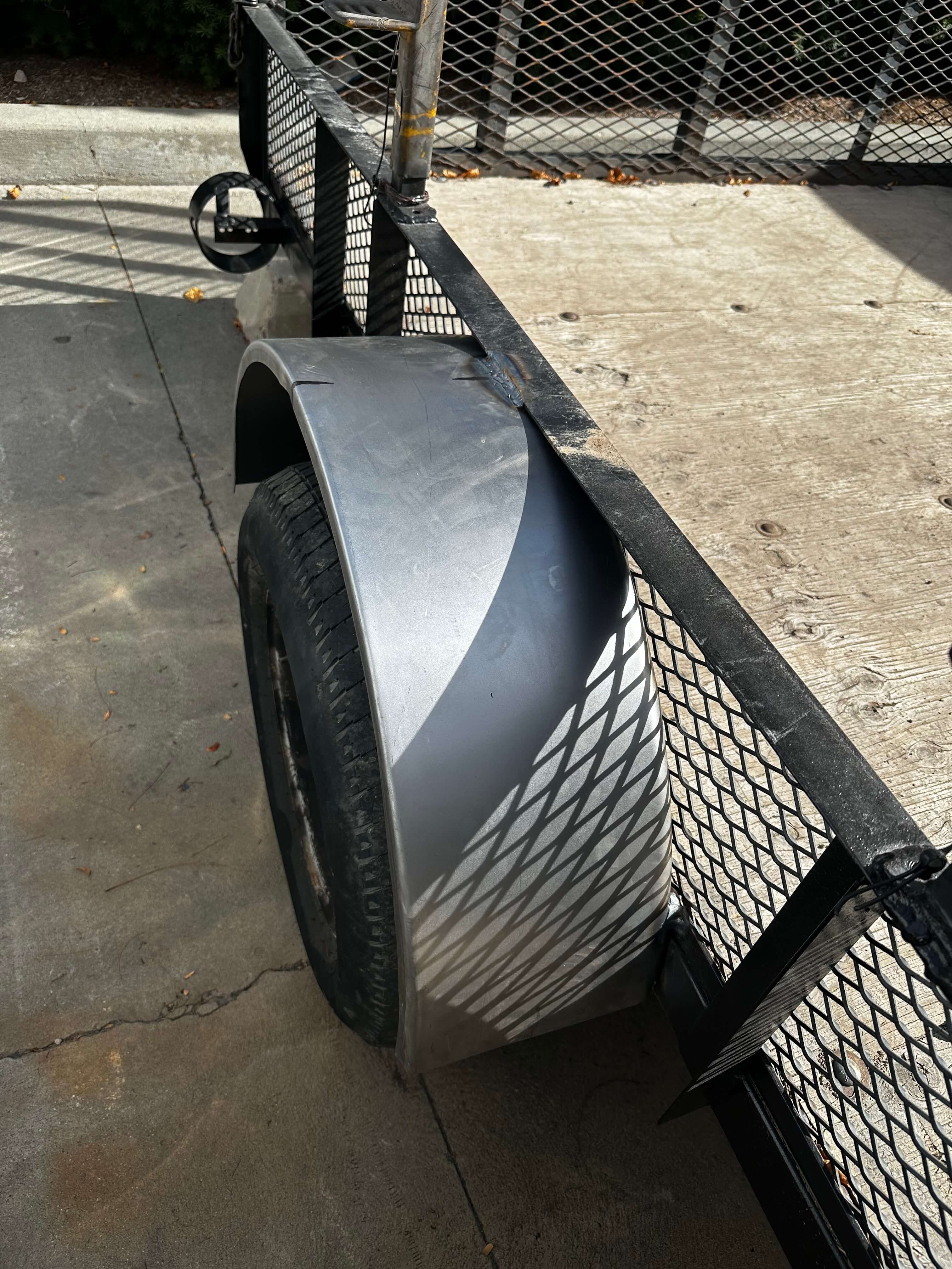 Trailer wheel wall welding project